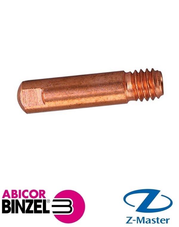 Контактный сварочный токосъёмник М6 1 мм CuCrZr D=6,0 /25 Abicor Binzel 140.0256 