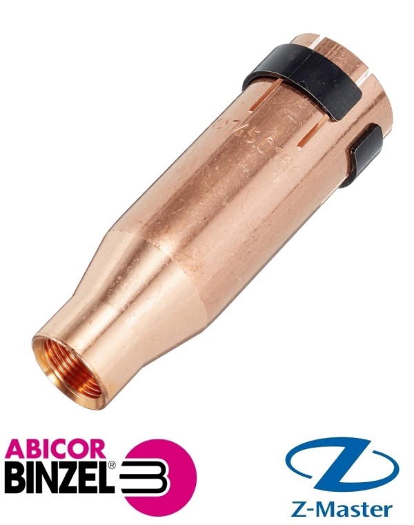 Сопло газовое для сварочной горелки MIG/MAG коническое, форма бутылки D 12/75 Abicor Binzel