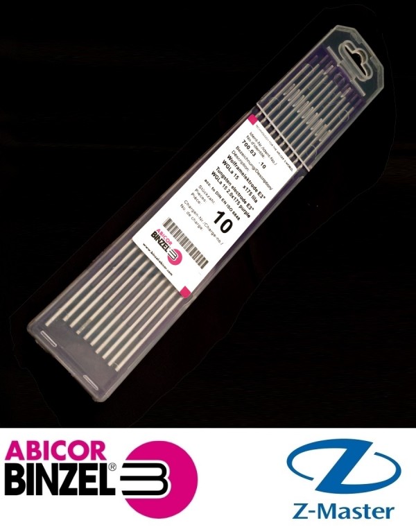 Вольфрамовый электрод Е3 1,6 мм х 175 фиолетовый Abicor Binzel