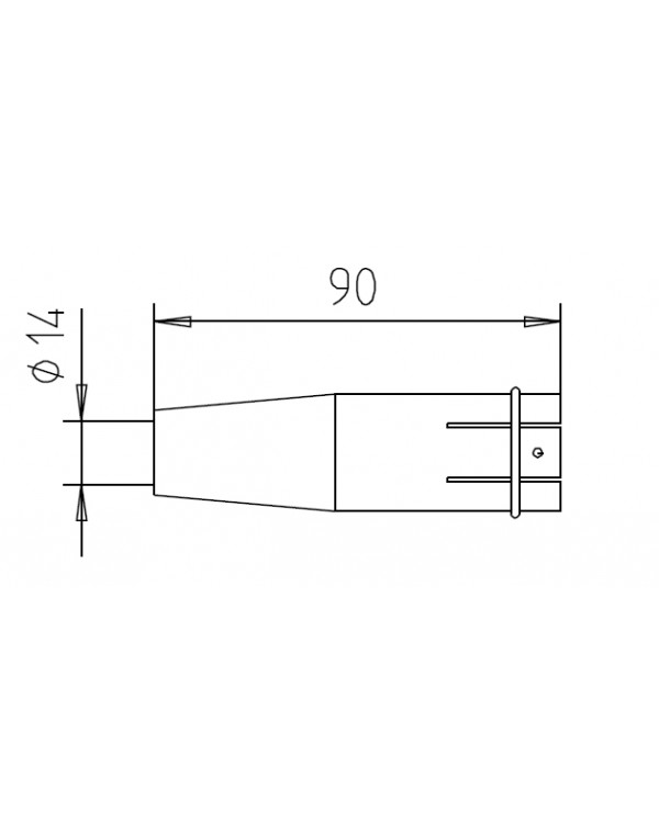 Сопло сварочное D 14/90 NW-14 Abicor Binzel 145.0127